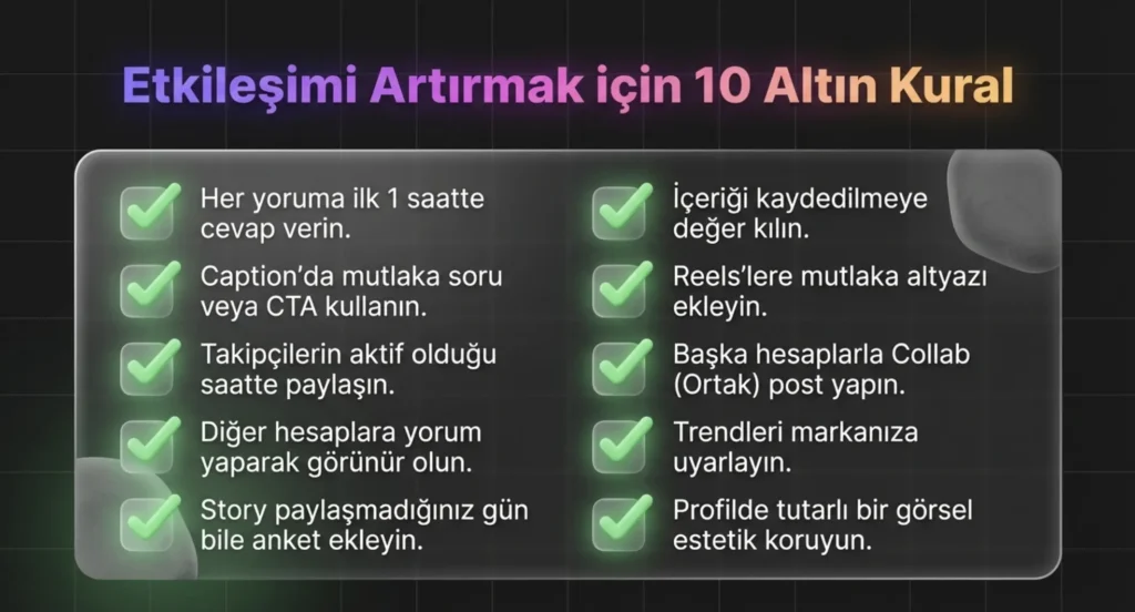 etkileşimi arttırmak için 10 altın kural